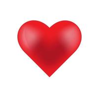 röd hjärta isolerat på vit bakgrund. symboler av kärlek i form för Lycklig kvinnors, mammas, hjärtans dag, födelsedag hälsning card.vector illustration vektor