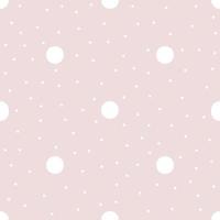 hand dragen rosa, vit oregelbunden polka punkt textur. abstrakt cirklar bakgrund. textur med slumpmässig fläckar. söt sömlös mönster för bröllop dekor, tyg, textil, tapeter, gåva, omslag papper vektor