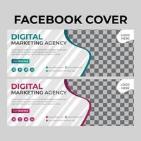 digital marknadsföring Facebook omslag vektor