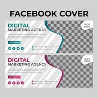 Facebook-Cover für digitales Marketing vektor