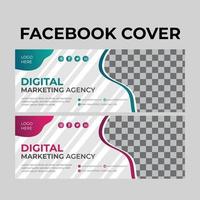 Facebook-Cover für digitales Marketing vektor