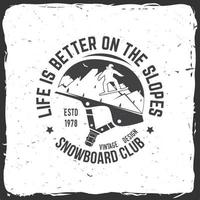 Snowboard-Club. Vektor-Illustration. konzept für hemd, druck, stempel oder t-stück. vektor