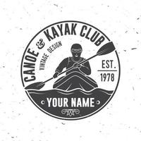 Kanu- und Kajakclub. Vektor-Illustration. vektor