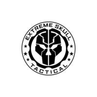 Totenkopf-Logo für extreme taktische Ausrüstung vektor