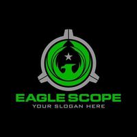 Adler-Scope-Logo-Design-Illustrationsvorlage vektor