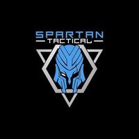 modern spartansk hjälm taktisk logotyp design vektor