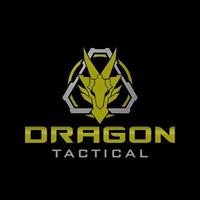 drake huvud militär taktisk logotyp design illustration mall vektor