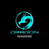 Drachenkreis-Gaming-Logo-Design vektor