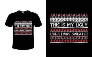 detta är min ful jul Tröja t skjorta design vektor