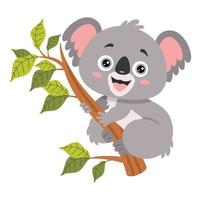 tecknad serie illustration av en koala vektor