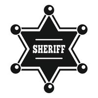 Sheriff-Stern-Ikone, einfacher Stil vektor