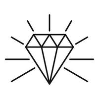 Diamant-Startsymbol, Umrissstil vektor