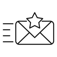 SMM-Mail-Symbol senden, Umrissstil vektor