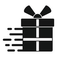 Symbol für kostenlose Geschenklieferung, einfacher Stil vektor