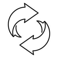 Recycling-Symbol, Umrissstil vektor
