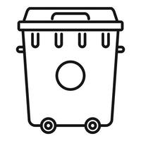 Symbol für Recycling-Kunststoffbehälter, Umrissstil vektor