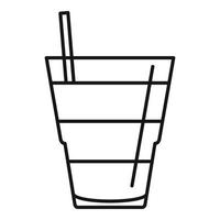 Tonic-Cocktail-Symbol, Umrissstil vektor