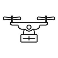 Symbol für die Lieferung von Drohnen exportieren, Umrissstil vektor