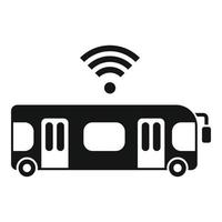 Stadtbus-WLAN-Symbol, einfacher Stil vektor