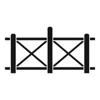 trä staket ikon, enkel stil vektor