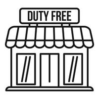 Duty-Free-Shop-Symbol, Umrissstil vektor