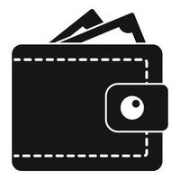 pengar plånbok ikon, enkel stil vektor