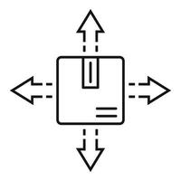 Symbol für die Richtung der Umzugsbox, Umrissstil vektor