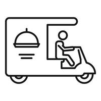 Symbol für Fast-Food-Lieferung, Umrissstil vektor
