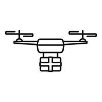 Symbol für die Lieferung per Postdrohne, Umrissstil vektor