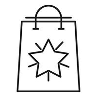 uppkopplad affär väska ikon, översikt stil vektor