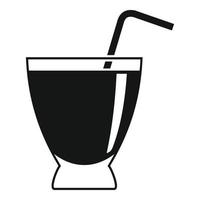 Bio-Saft-Cocktail-Symbol, einfacher Stil vektor