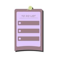 To-Do-Liste Papiernotiz vektor