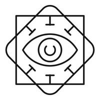 Freimaurer-Augensymbol, Umrissstil vektor