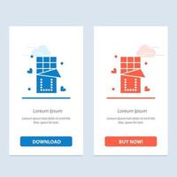 schokolade liebe lebensmittel süß blau und rot jetzt herunterladen und kaufen web-widget-kartenvorlage vektor
