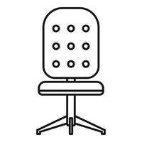 kontor stol ikon, översikt stil vektor