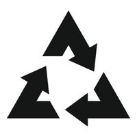 Symbol für organisches Recycling, einfacher Stil vektor