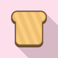 Toast-Symbol backen, flacher Stil vektor