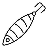 Fischköder-Float-Symbol, Umrissstil vektor