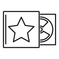 Promi-Musik-CD-Symbol, Umrissstil vektor