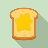 Jam-Toast-Symbol, flacher Stil vektor