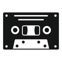 musik kassett ikon, enkel stil vektor
