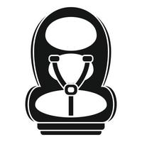litet barn bil sittplats ikon, enkel stil vektor