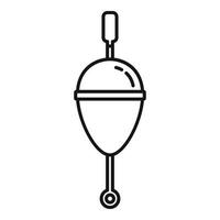 Bobber-Haken-Symbol, Umrissstil vektor
