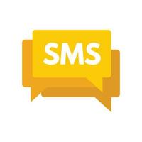 SMS-Marketing-Symbol, flacher Stil vektor