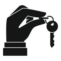 Lease-Hausschlüssel-Symbol, einfacher Stil vektor