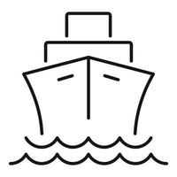 Frachtschiff-Symbol, Umrissstil vektor