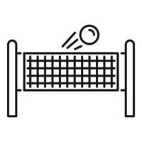 Outdoor-Volleyball-Spielsymbol, Umrissstil vektor