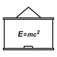 Schultafel-Symbol, Umrissstil vektor