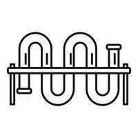 Symbol für Laborrohre, Umrissstil vektor