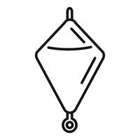 Bobber-Papier-Symbol, Umrissstil vektor